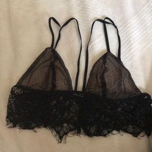 Black lace bra